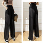 Chic High Waisted Lace Up Straight Leg Pants for Women