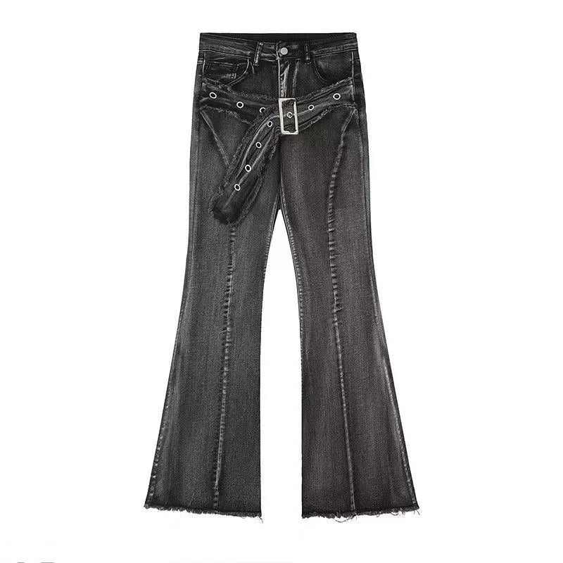 High Waist Vintage Slim Micro-flare Jeans for Women