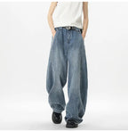 IEFB Wide Leg Baggy Men's Denim Pants - Summer Style