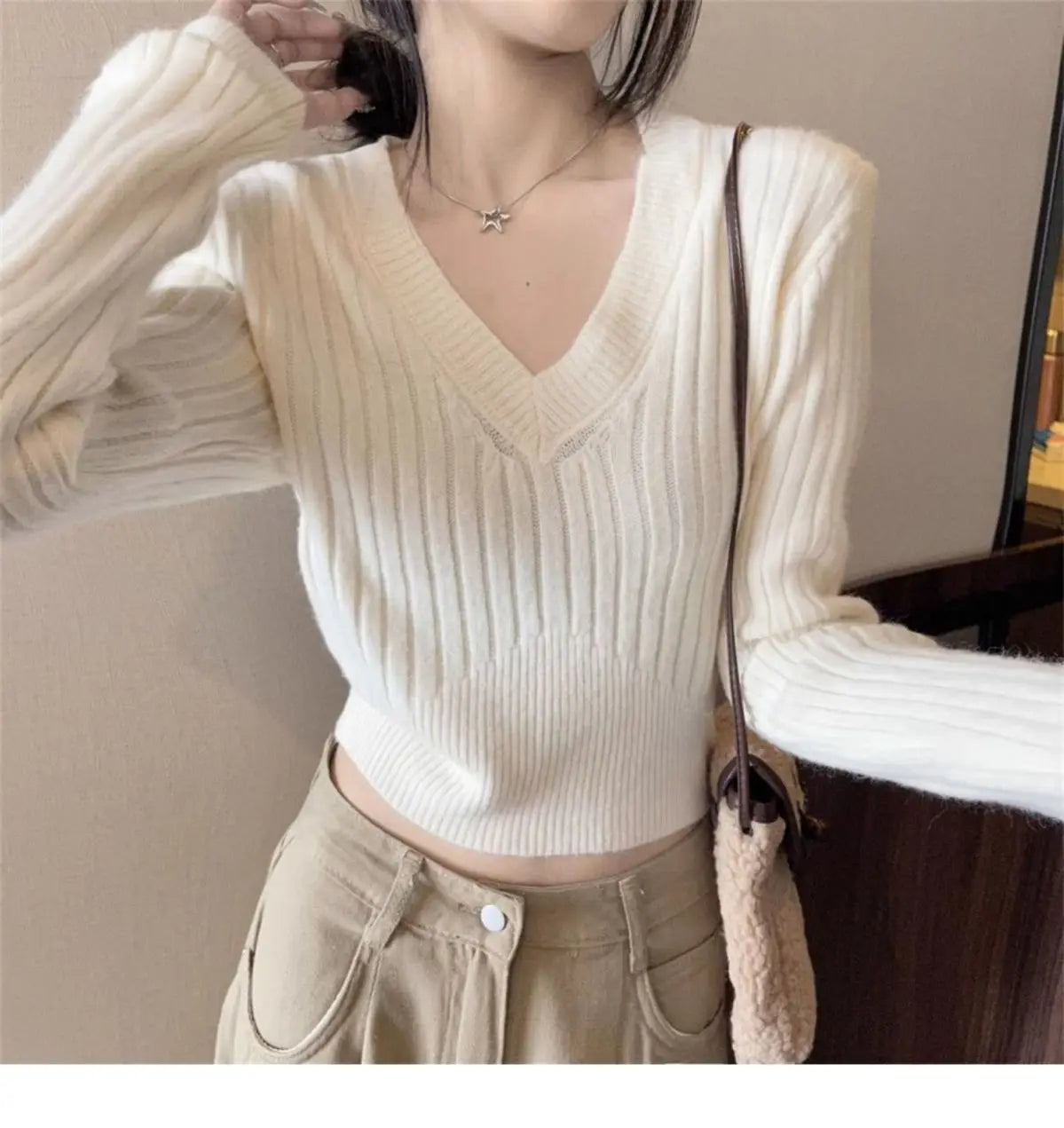 Slim Pullover Sweater for Women in Heavyweight Polyester