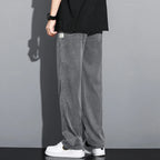 Men's Summer Loose Lyocell Jeans with Drawstring Waist
