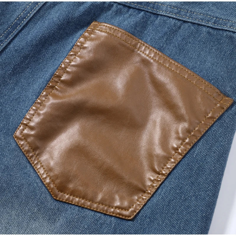 Blue High Waist Wide Leg Jeans for Women