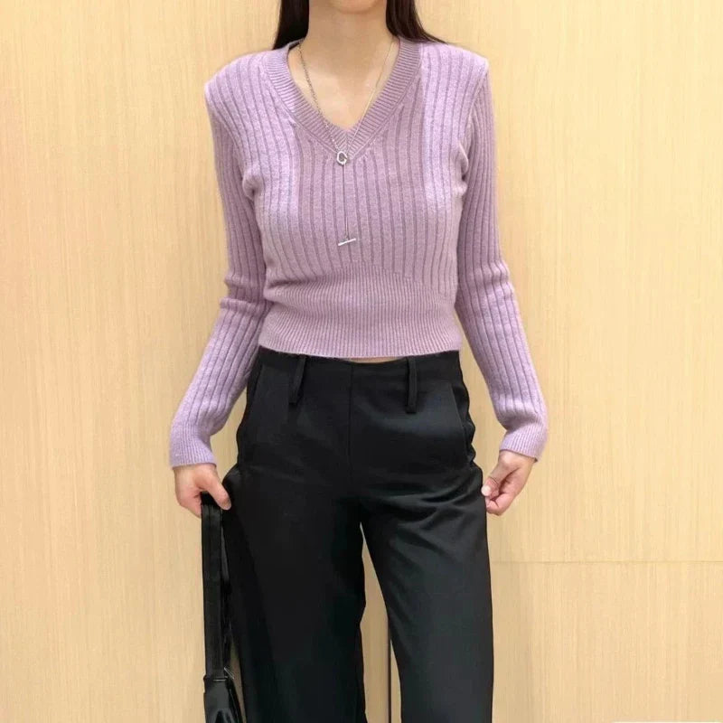 Slim Pullover Sweater for Women in Heavyweight Polyester