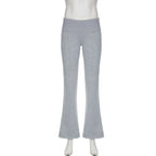 Flare Bootcut Pants for Women - Slim Low-Waisted Design