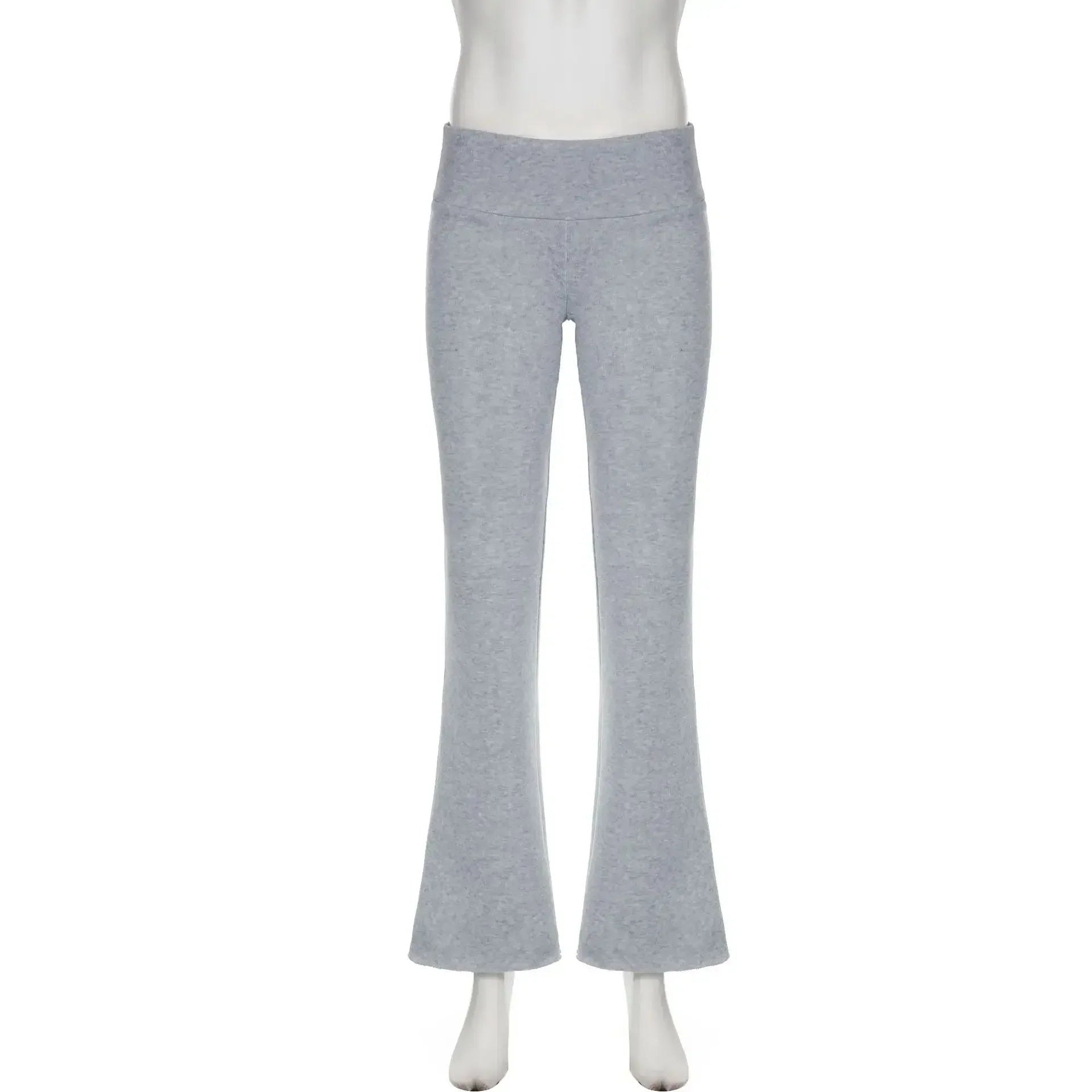 Flare Bootcut Pants for Women - Slim Low-Waisted Design