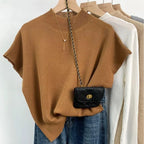 Knitted Women's Short Sleeve Vest Sweater Blouse