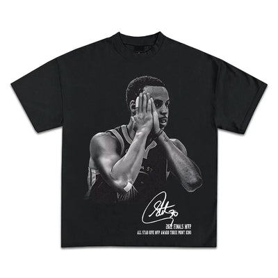 Vintage Hip-Hop Graphic T-Shirt for Men - Cotton Tee