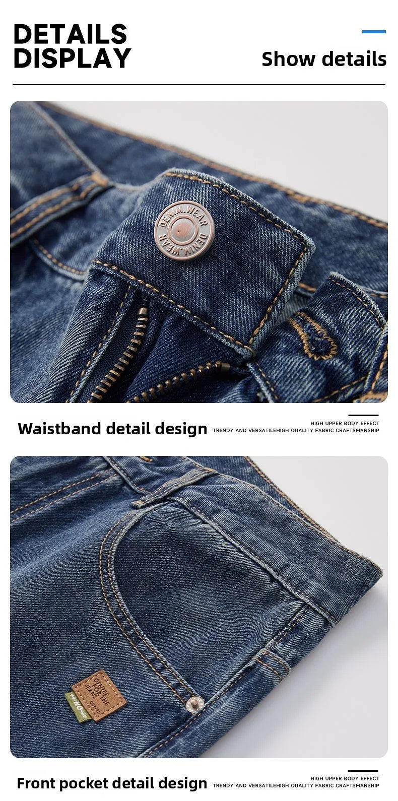 Men's American Retro Baggy Wide Leg Denim Jeans