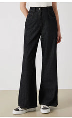 Women's High-Waisted Wide-Leg Denim Pants for Summer