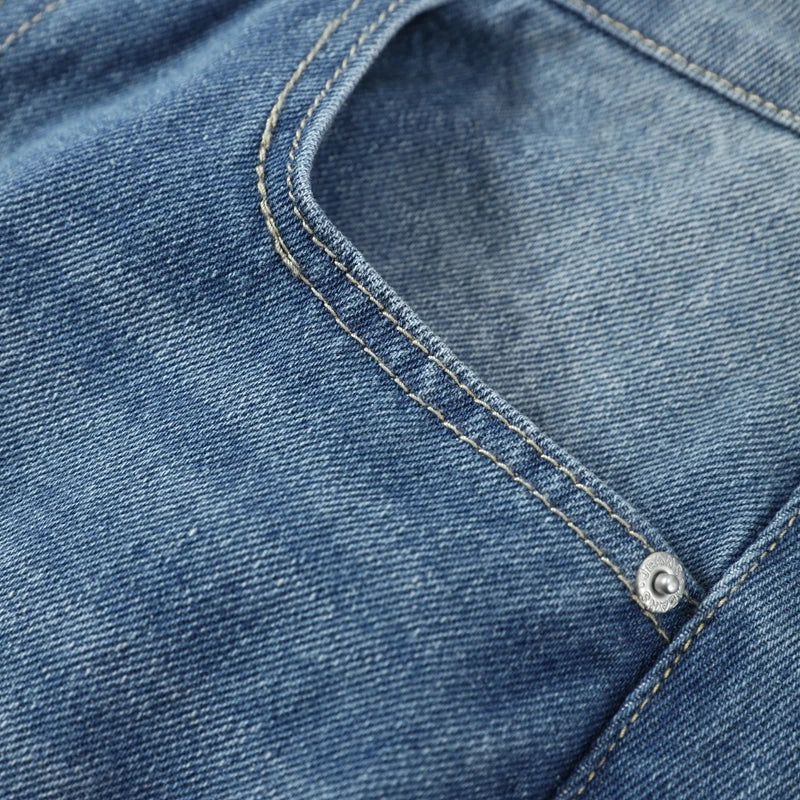 Blue High Waist Wide Leg Jeans for Women
