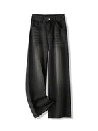 Y2K High Waist Baggy Women's Jeans in Black Gray
