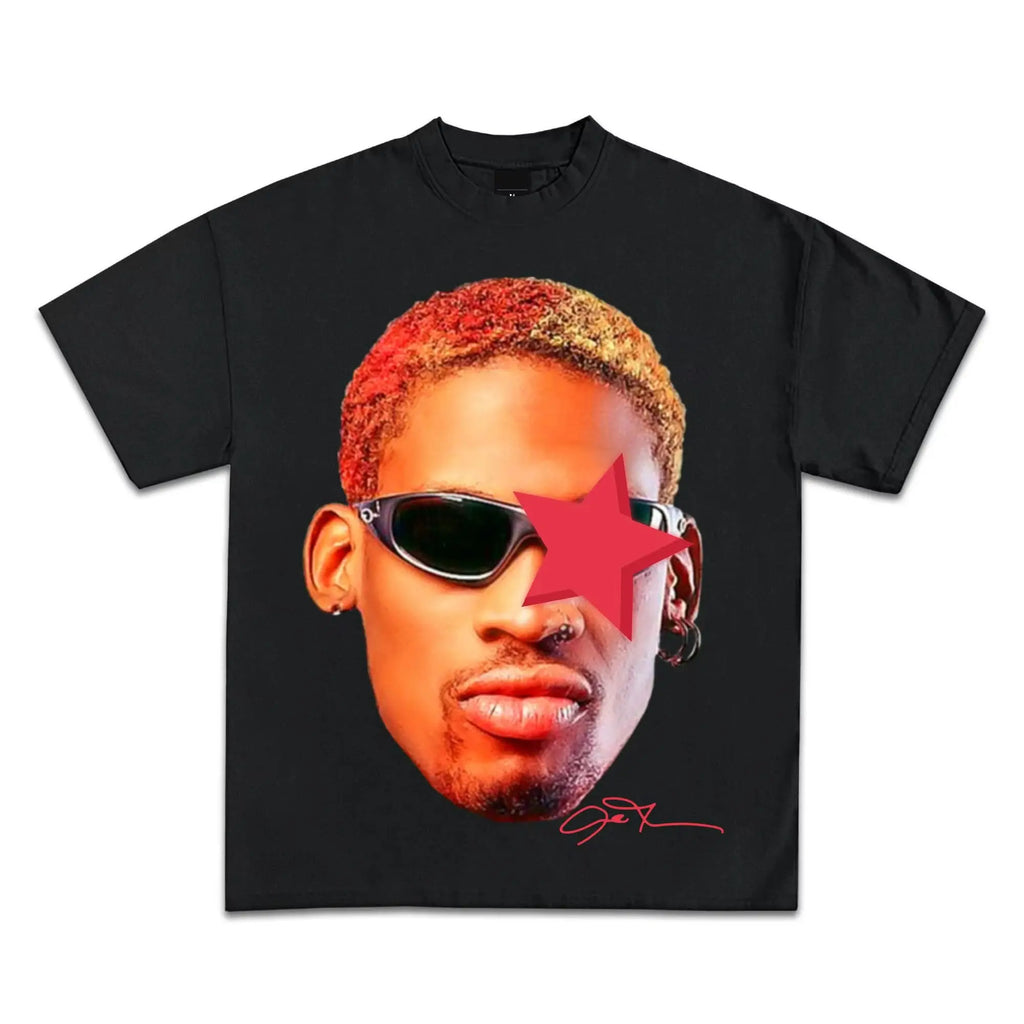 Vintage Hip-Hop Graphic T-Shirt for Men - Cotton Tee