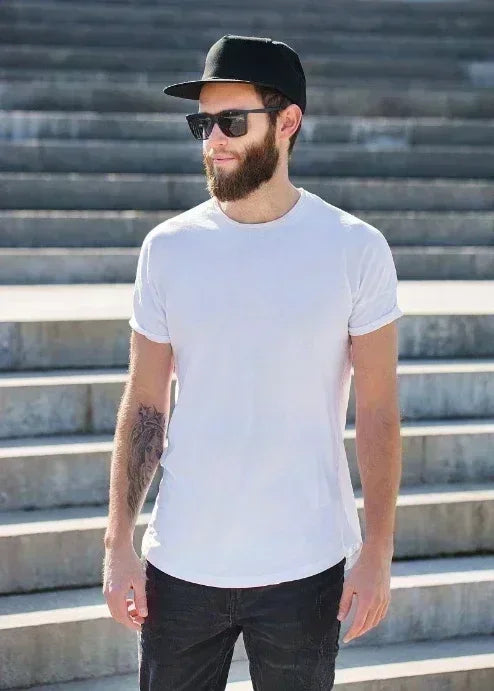 Vintage Hip-Hop Graphic T-Shirt for Men - Cotton Tee