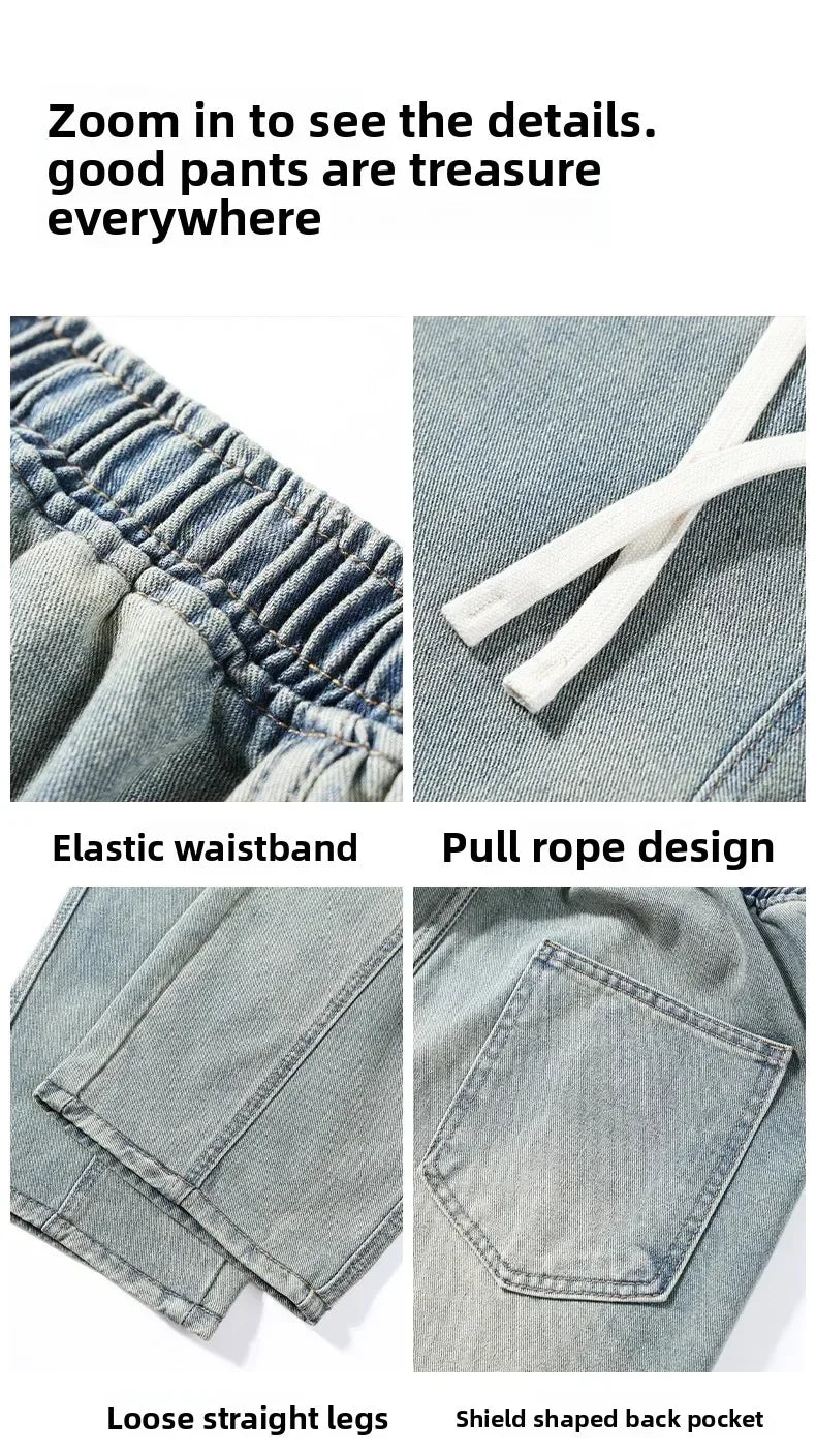 Men's Casual Loose Straight Jeans - 100% Cotton