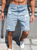 Water Buffalo Denim Casual Shorts for Men - Summer Style