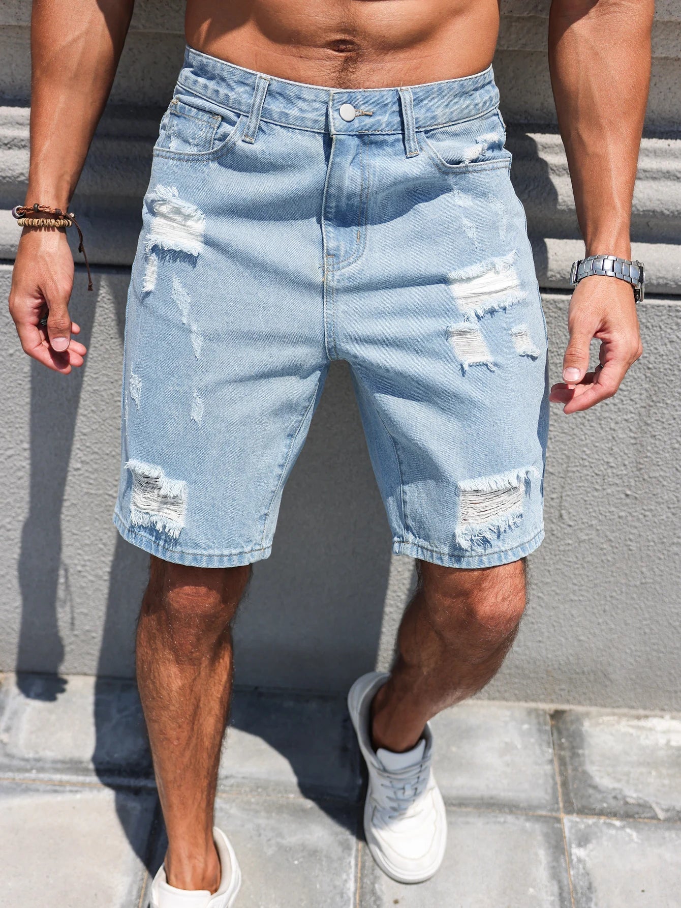 Water Buffalo Denim Casual Shorts for Men - Summer Style