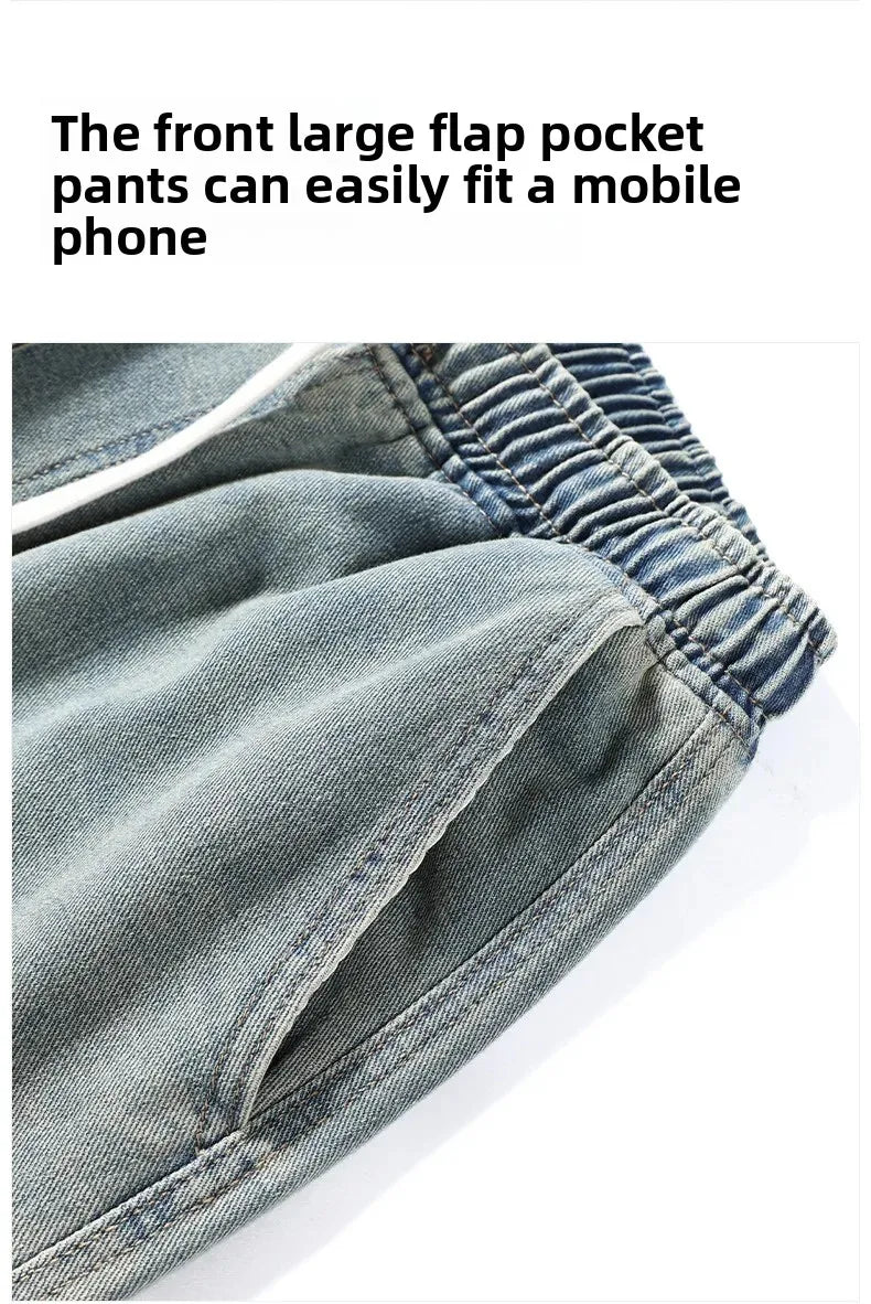 Men's Casual Loose Straight Jeans - 100% Cotton