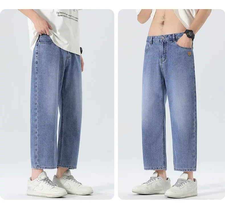 Men's American Retro Baggy Wide Leg Denim Jeans