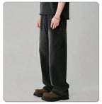 Loose Wide Leg Jeans for Men in Black and Gray