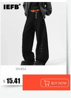 IEFB Wide Leg Baggy Men's Denim Pants - Summer Style