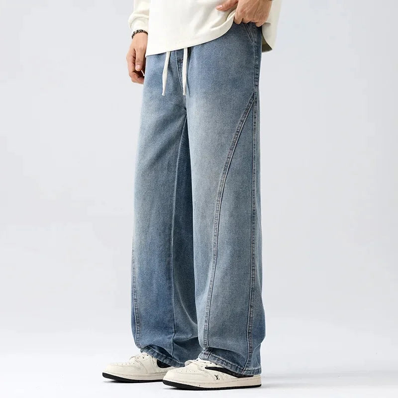 Men's Casual Loose Straight Jeans - 100% Cotton