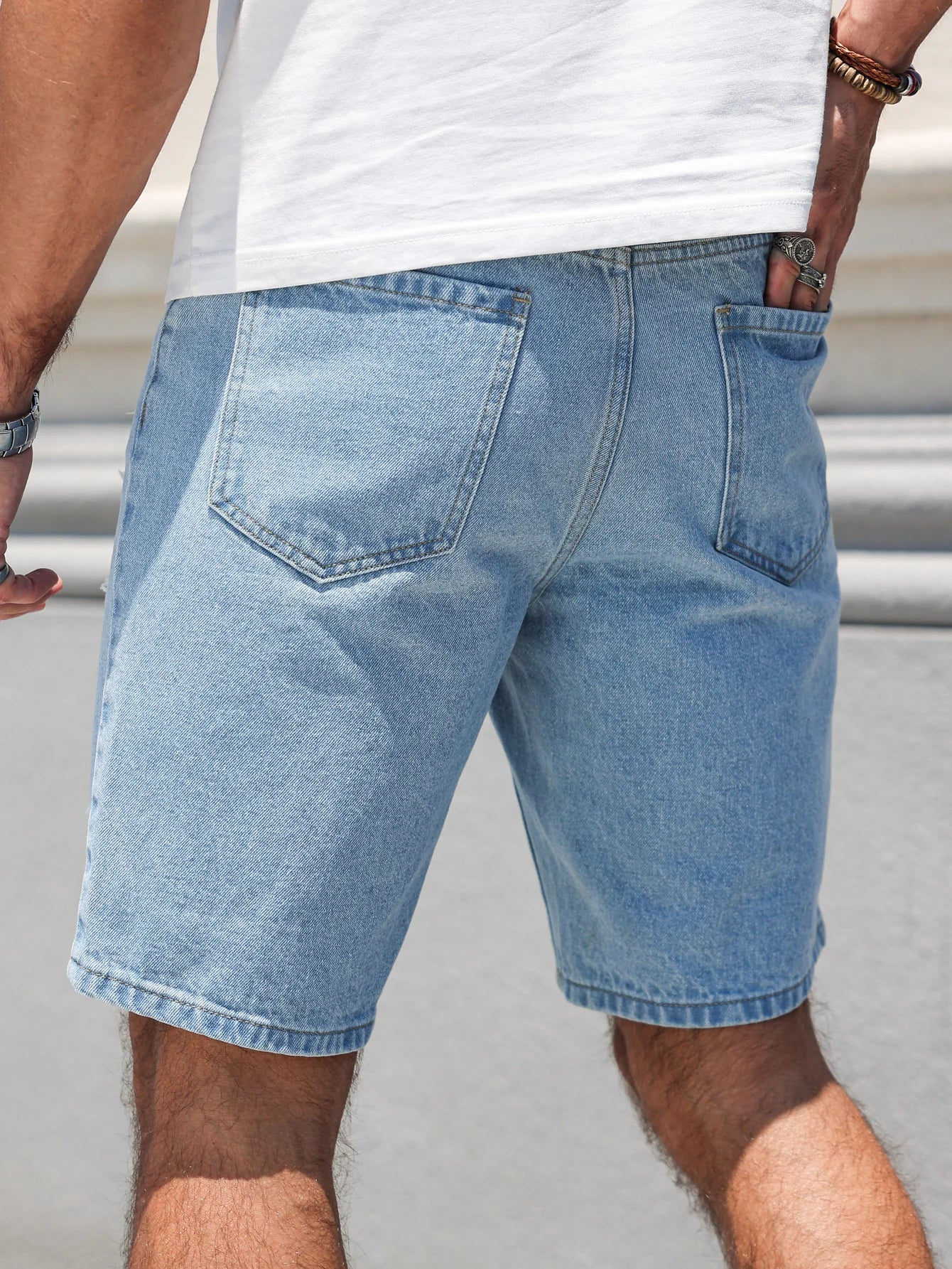 Water Buffalo Denim Casual Shorts for Men - Summer Style